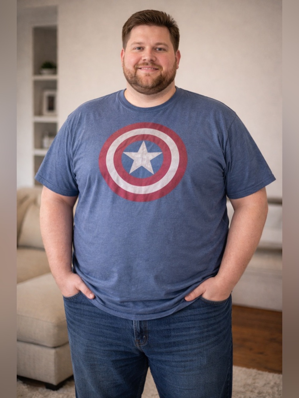Marvel Captain America T-Shirt Size 2XL
